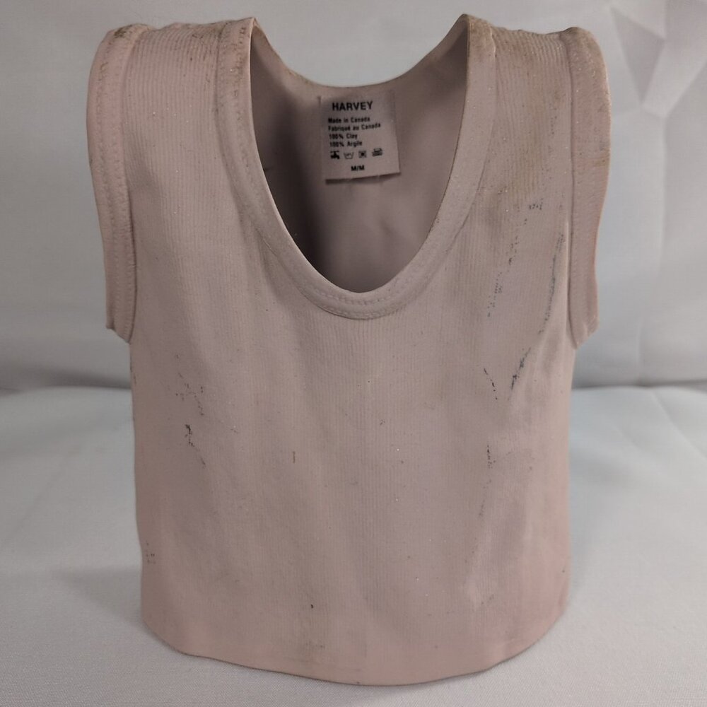 Michael Harvey Art Vase Canada Pink Tank Top Shirt 100% Clay 7.5" Ceramic Vintag